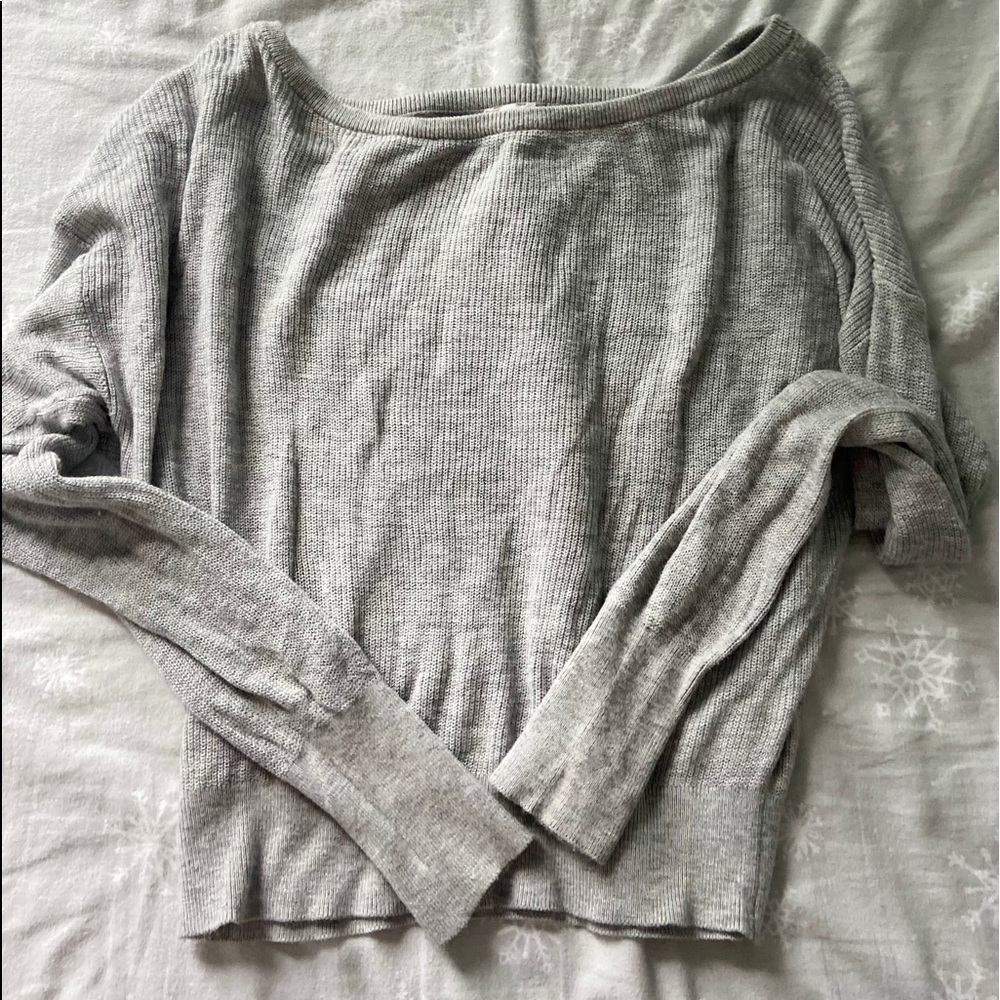 soft grey sweater
